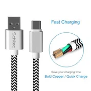 Kabel Jalinan Nilon Jenis C Pengecasan Pantas